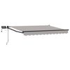 vidaXL Ръчен изтеглящ сенник с LED светлини 3 x 2,5 m