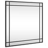 vidaXL Стенно огледало, черно, 60x60 см, квадратно, желязо