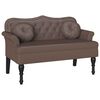 vidaXL Пейка Честърфилд Кафяво 120.5 x 65 x 75 см Изкуствена