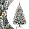 vidaXL С изкуствено коледно дърво 150 cm 150 LED светодиода Топло бяло