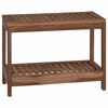 vidaXL Маса за баня Натурално 60 x 30 x 45 cm Солидно тиково дърво