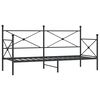 vidaXL Дневно легло без матрак Черно 90x200 cm Стомана
