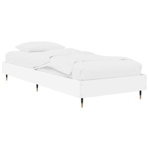 vidaXL Рамка за легло Бяло 80 x 200 cm Инженерна дървесина