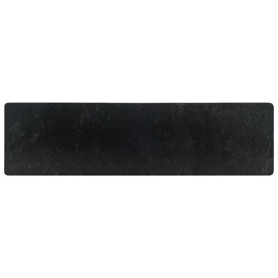 vidaXL Мивка, 45x30x12 см, мрамор, черен гланц