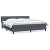 vidaXL Box Spring легло с матраци Тъмно сиво 200x210 cm Кадифе