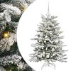 vidaXL Изкуствено коледно дърво с хингед Бяло 120 cm PE и PVC