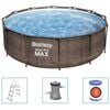 Bestway Steel Pro MAX Комплект басейн Deluxe Series кръгъл 366x100 см