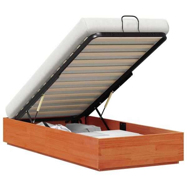 vidaXL Отоманско легло Восъчен Кафяв 80 x 200 cm Масивна боровина