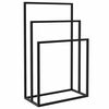 vidaXL Свободностояща поставка за кърпи, черна, 48x24x79 см, желязо