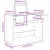 vidaXL Козметична маса с чекмедже Старо дърво 100 x 45 x 76 см