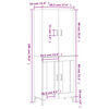 vidaXL Висок шкаф, бял, 69,5x34x180 см, инженерно дърво