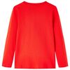 Детска тениска с дълъг ръкав, червена, 104