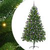 vidaXL Коледно дърво с 300 LED светодиода с поставка Зелен 180 cm ПЕ