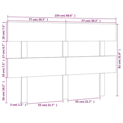 vidaXL Горна табла за легло, меденокафява, 154x3x81 см, бор масив