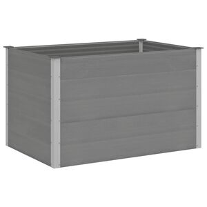 vidaXL Градинска повдигната леха, WPC, 150x100x91 см, сива