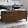 vidaXL Пейка за съхранение, кафяв дъб, 102x42x45 см, инженерно дърво
