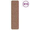 vidaXL Килимчета против подхлъзване за стълби 15 pcs Жълто 75 x 20 cm