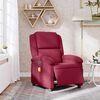 vidaXL Електрически масажен реклайнер стол, виненочервен, кадифе