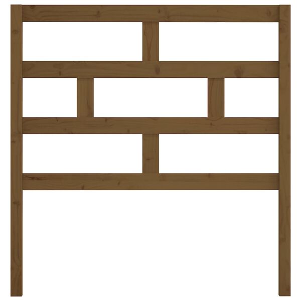 vidaXL Горна табла за легло, меденокафява, 106x4x100 см, бор масив