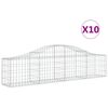 vidaXL Габионни кошници арка 10 бр 200x30x40/60 см поцинковано желязо
