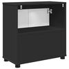 vidaXL Шкаф за баня с мивка Черно 60 x 30 x 60 cm Инженерно дърво