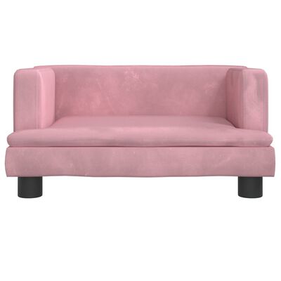 vidaXL Детски диван, розов, 60x40x30 см, кадифе