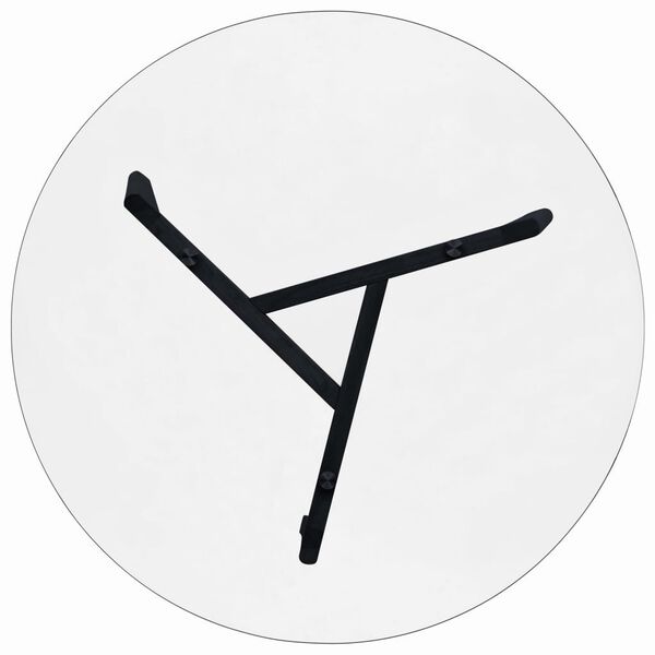 vidaXL Трапезна маса, прозрачна, 80 см, закалено стъкло