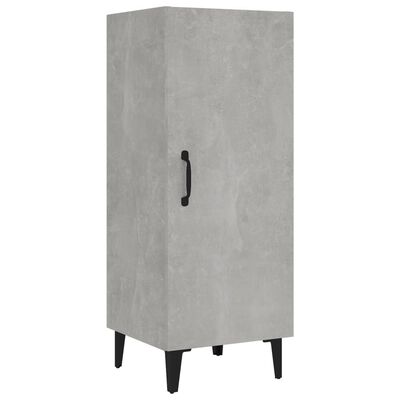 vidaXL Висок шкаф, бетонно сив, 35x34x180 см, инженерно дърво