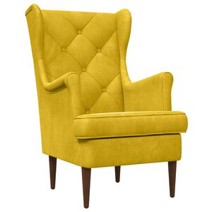 vidaXL фотьойл Жълто Кадифе