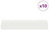 vidaXL Ограничители за тревни площи 10 pcs Бяло 103 x 0,05 x 22 см