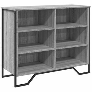 vidaXL Сайдборд, сив сонома, 91x35,5x74,5 см, инженерно дърво