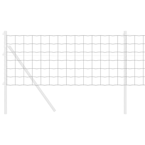 vidaXL Европейска ограда Сив 0,4 x 50 м Желязо с PVC покритие