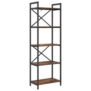 vidaXL Рафт за книги 5 нива 56 x 34 x 171 см Инженерна дървесина