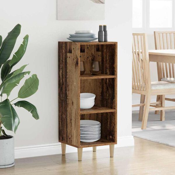 vidaXL Служебен шкаф Старо дърво 34,5 x 32,5 x 90 см Инженерно дърво