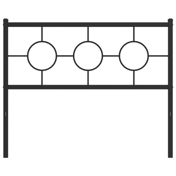 vidaXL Метална резервна табла за легло, черна, 107 см