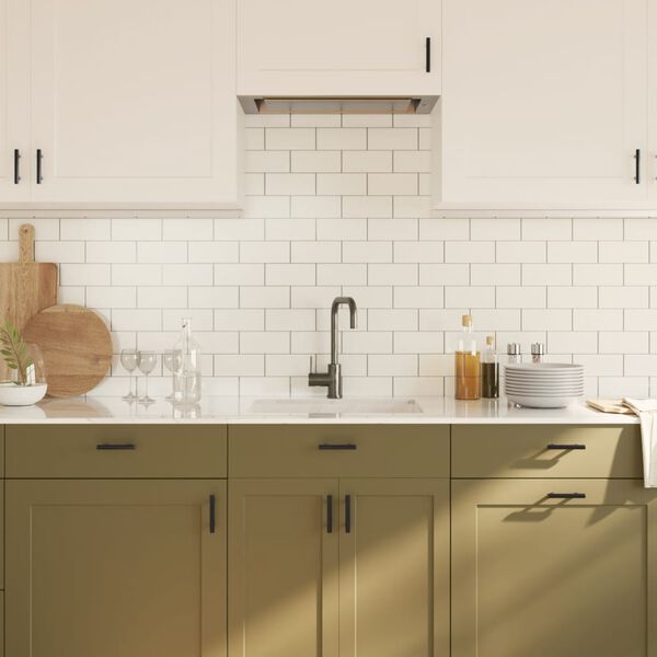 vidaXL Дръжки за шкафове, 20 бр, черни, 64 мм, неръждаема стомана