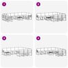 vidaXL Комплект дивани за открито 11 pcs Натурален и Крема