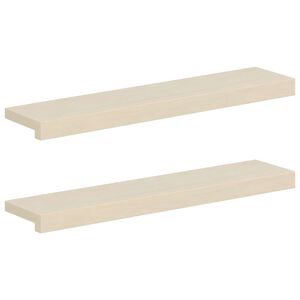vidaXL Парапети за прозорци 2 бр. Бяло 70 x 15 x 2 cm Масивен дъб