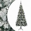 vidaXL Изкуствена коледна елха с топки 120 см 150 LED светодиода