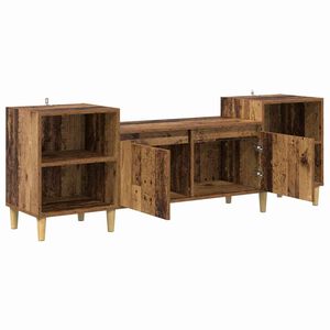 vidaXL ТВ шкаф 160 x 35 x 55 см Старо дърво Инженерна дървесина