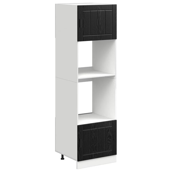 vidaXL Кухненски шкаф Черния дъб 60 x 57 x 207 см Инженерно дърво