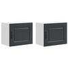 vidaXL Панел за миялна машина Kalmar 2 pcs Черно Инженерна дървесина