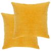 vidaXL Комплект възглавници, кадифе, 2 бр, 45x45 см, жълт