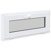 vidaXL Прозорец за мазе RISOR 90 x 40 cm PVC и стъкло Бяло