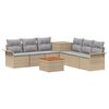 vidaXL Комплект дивани 8 бр. Бежов и Светло Сив 55 x 55 x 37 см