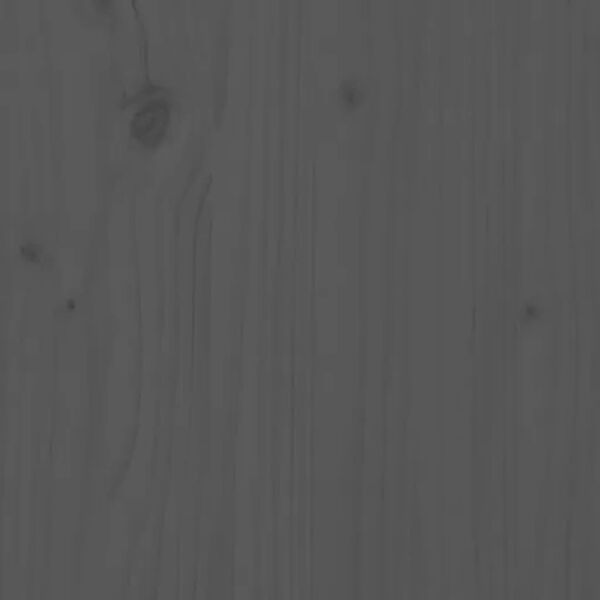 vidaXL Горна табла за легло, сива, 93,5x3x81 см, бор масив