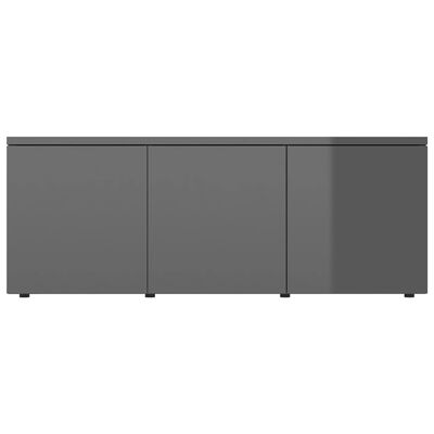 vidaXL ТВ шкаф, сив гланц, 80x34x30 см, ПДЧ