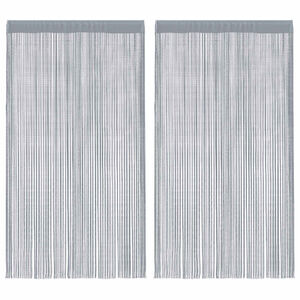 vidaXL Пердета ресни, 2 бр, светлосиви, 100x250 см