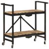 vidaXL Кухненска количка, 87x36x81 см, мангово дърво масив
