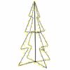 vidaXL Коледна елха конус, 160 LED, за закрито и открито, 78x120 см